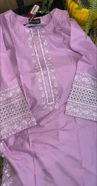 Pakistani Original Hayat's Stitched Cotton 2pcs_ Purple 